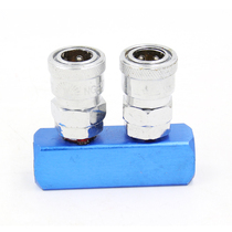Mountain-resistance straight-two-fork-type two-vent connector quick pneumatic joint Two-fork quick joint 1 minute 2