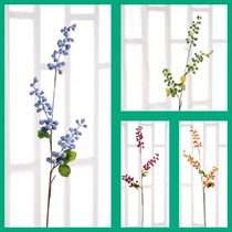 Simulation Fat Caiguo Interior Decorative Materials Silk Flowers Placed Flower Vases Flower Vases Flower Arrangements Branches Red Yellowish Blue Foam Fruits