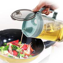 Leak-proof glass oil pot Kitchen supplies Household plastic oil tank Soy sauce bottle Vinegar pot Large and small oil bottle set
