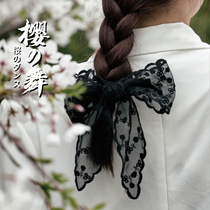 2021 New ins lace big bow hairclip Korean Net red head temperament hairpin spring clip top clip