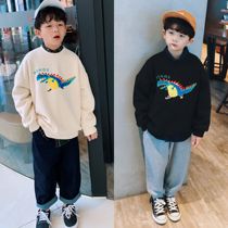 Boy plus velvet vests 2019 autumn and winter New Foreign style childrens clothing childrens thick autumn coat primary school students