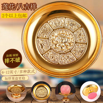 Fruit plate Alloy Lotus fruit plate for Buddha Buddhist supplies Fruit plate Guanyin plate Desktop ornaments for plate