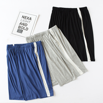 Mens Sleeping Pants Mens Summer Shorts Pure Cotton Modale Home Pants Big Code Loose 50% Pants Mid Pants Beach Thin
