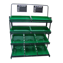  Supermarket fruit shelves display shelves three-layer wall convenience store fruit and vegetable racks sell fruit and vegetable shelves