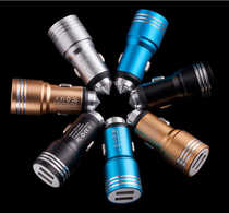 Dual USB port car mobile phone charger for vivo Apple Huawei type mobile phone common fast charger