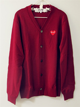 Japan Chuanjiu Pau Ling CDG Red Heart wool cardioku sweater sweater sweater sweater Japanese special cabinet Beijing spot
