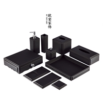 Guest Room Article Case Hand Wash Liquid Bottle Lotion Bottle Frothy Bottle Bathroom Tray Containing Tray Tissue Box Towel Dish