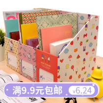 New desktop DIY paper bookshelf book office desk creative paper document magazine finishing storage box
