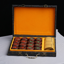 Leakage (Chinese chess) 4 8cm Zambian blood Sandalwood High-end gift box leisure and entertainment