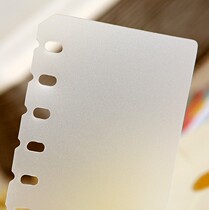 Looleaf Handbook A5A6 Notepad 6-hole PP divider diary inner page protection board paging board 2 pieces