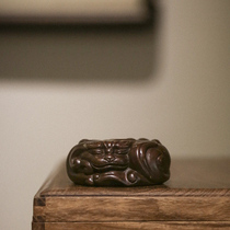 Taofu copper words copper red copper beast cover tea pet tea play ornaments tea table ornaments home home tea ceremony zero match