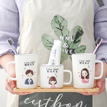 Childrens brushing cup Boys  home parent-child tooth cup Brushing cup mouthwash cup A family of three and four sets