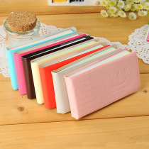 Soft leather long strip notebook thick color page notepad blank without grid small notebook portable A7 pocket book portable book