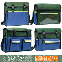 Electrician canvas tool bag large thick wear-resistant multi-function repair and installation electrician package Labor insurance tool bag large