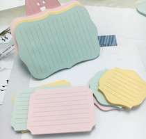 Morning light post-it note paper Self-adhesive note paper horizontal line Yousi sticker Color N times random note sticker tearable notice sticker