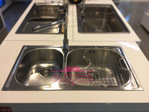 Franca stainless steel wire drawing sink APX620D kitchen tank double slot optional faucet counter