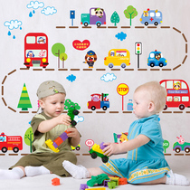 Childrens room kindergarten wall stickers car stickers early education children living room baby baby room cartoon cute