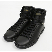 Special 1990-Black Ankle Boots Mens Tongue Gold Print Logo Full Circle Zipper Design Cowhide Italy