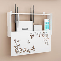 Punch-free living room TV Wall set-top box rack router storage box wall decoration partition bedroom