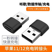 Suitable for Apple 11pro mobile phone charging line adapter iPhone12 12Pro charging pPD fast charging mini data line converter TypeC connector turn USB