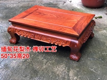 Red Wood Furniture Burmese Flowers Pear Wood Kang A Few Floating Window Table Tea Table table Pedaling Shelf Base