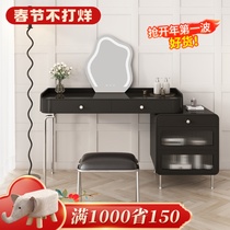 French dressing table integrated telescopic medieval makeup table drawer black bedroom designer stainless steel dressing table