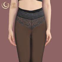 Autumn winter beating underpants female plus suede thickened outside wearing fake overdraft foot warming pants no ball high waisted glossy cotton pants