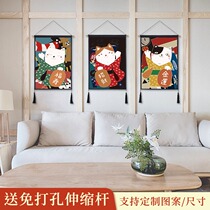 Japanese fabric hanging painting living room porch decorative painting restaurant hanging flag tapestry sushi restaurant Izakaya homestay hanging cloth