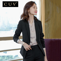 Black work clothes professional women capable temperament formal dress 2021 autumn and winter New suit pants suit manager suit