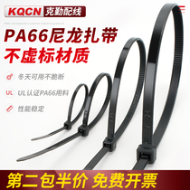 Black PA66 nylon cable tie Low temperature resistant 4*250mm antifreeze self-locking cable tie with plastic cable tie for winter