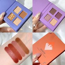 Moe fun play color four-color animal eye shadow plate ins Super fire Pink Pearl waterproof sequin student small plate portable