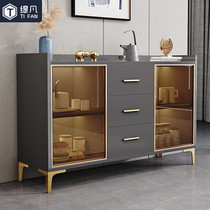 Light luxury dining side cabinet Tea and wine cabinet Dining side cabinet Modern simple kitchen cupboard storage cabinet Storage cabinet Microwave oven cabinet