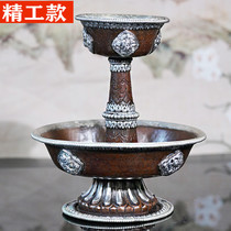Nepal pure copper protector cup eight auspicious carved protector cup pure copper offering cup tantra for Buddha meditation ornaments 20cm