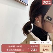 French pearl earrings advanced ear studs retro harbor style earrings 2021 new niche ear clip without ear hole female