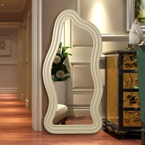 Original Net red wave shaped Landing home porch modern decoration ins Wind full body trial dressing mirror European style