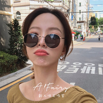 New Korean version ins small face glasses retro round frame 2021 sunglasses female net red street shot polarized sunglasses female male
