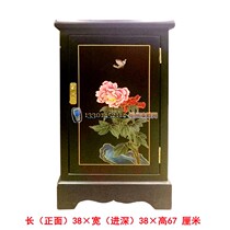 Yangzhou lacquerware factory neoclassical lacquer art home decoration furniture painted flower single door bedside table Coffee Table Customization