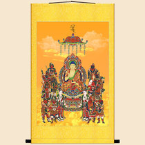 Pharmacist Tat Buddha Picture Picture HD Twelve Medicine Fork General Sunlight Moonlight Bodhisattva Portrait Buddha Hall Scrolls