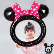 Mickey Minnie Photo Frame aluminum foil aluminum film balloon imported birthday year old 100 day decoration cartoon