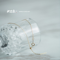 Streamer Home 18K Gold Necklace Universal Chain Gold Gold Gold Gold Cross Chain Beaded Accessories