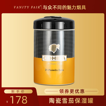 Humidor Bone ceramic humidor Humidor Ingenuity Exquisite drawing Large humidor alcoholized moisturizing tank