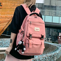  School Bag Women Ins Wind Profiles about 100 hitchhiking Korean version High School college students Double shoulder bag junior high school large capacity Mori backpack