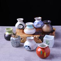 Japanese creative toothpick retro daily material stinging dry ice pot ceramic plate decoration dish Thai toothpick