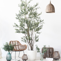  Sicily simulation plant potted olive tree Large green plant fake tree bonsai Shop window restaurant landscaping ornaments