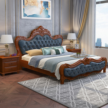 ou shi chuang double master upscale plush cushion soft gong zhu feng economy 1 8 meters French bed