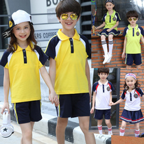 Primary and secondary school uniforms Summer short sleeve Games suit first grade male and female childrens class clothes kindergarten garden clothing cotton