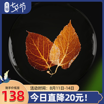 (Buy 1 get 1 free)Miki and Jizhou Kiln Wood leaf lamp Master cup Handmade wood leaf Tianmu Lamp Teacup Gift Box