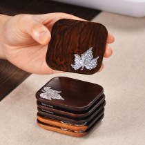 one thousand Comfort Black Sandalwood Solid Wood Tea Cup Cushion Creative Cup Totea Totea Combined Utilita Tea Accessories Zero Fit Anti-Burn Heat Insulation Mat