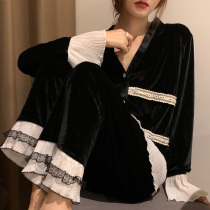  Japanese pajamas net red explosion female lace Korean version ins wind 2021 spring new outdoor wear home wear suit