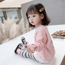 Girls Net red sweater set 2021 new children Spring and Autumn women Baby Sports foreign style childrens clothing children autumn clothes